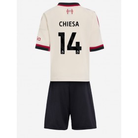 Liverpool Federico Chiesa #14 Borta Kläder Barn 2025-26 Kortärmad (+ Korta byxor)